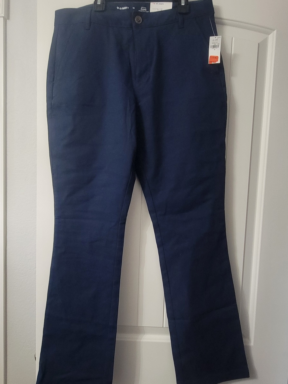 Old Navy Navy High-Rise Flare Pants Sz 10 NWT